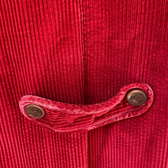 J. Jill Red Corduroy Jacket with Velvet Trim | Women's Sz LP - Picture 12 of 12